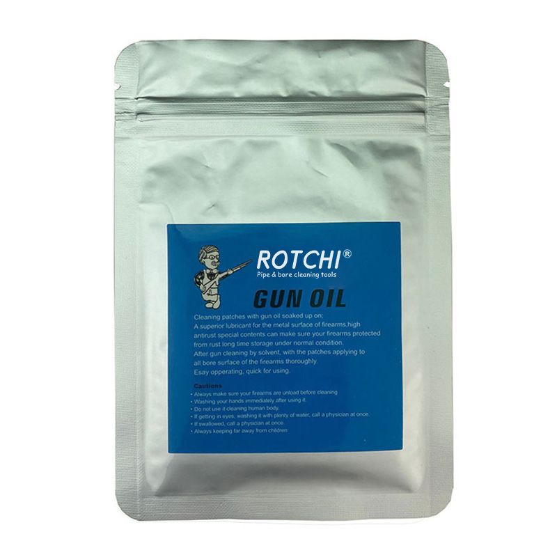 Opp प्याक गरिएको तेल अवशोषित बन्दुक सफाई प्याचहरू