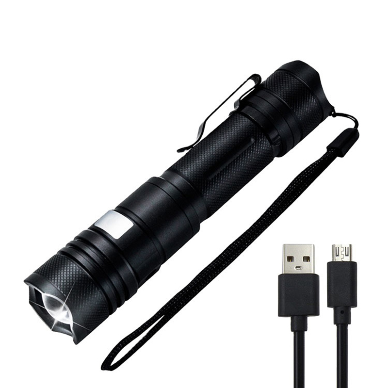 USB रिचार्जेबल एलईडी वाटरप्रूफ जुम टर्चलाइट