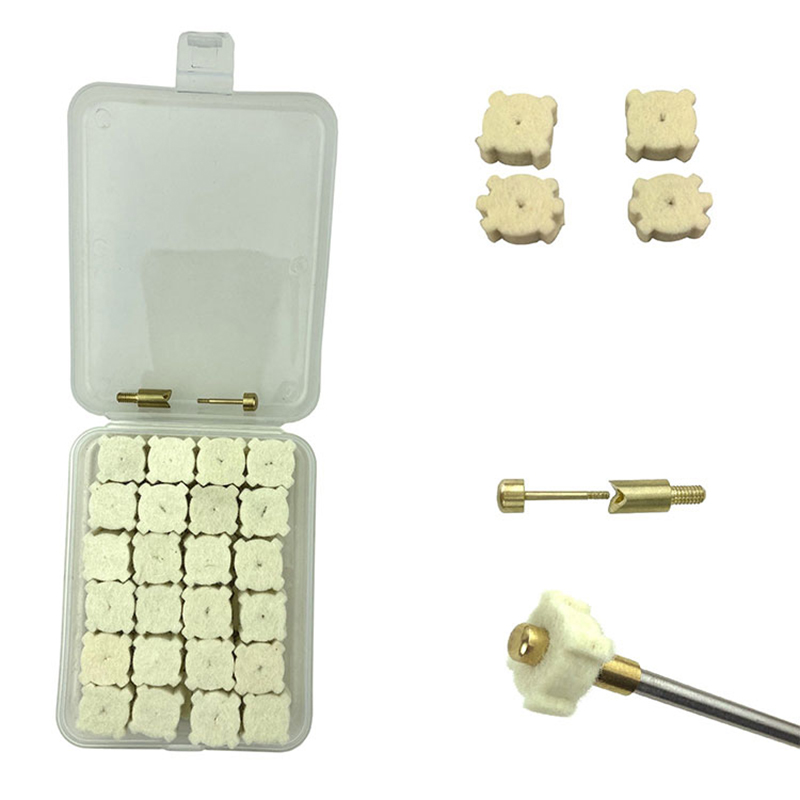 गन च्याम्बर क्लिनिङ अप्प प्लास्टिक केस प्याकका लागि ऊन ताराहरू